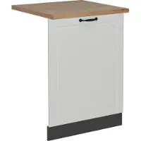 Vicco Vaatwasserfrontpaneel R-Line Wit Landhuis 60 cm , WB Eik, Model 55080