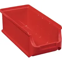 Allit open fronted storage bin ProfiPlus Box 2L, gemaakt van PP, rood