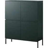 Selsey Dressoir Kate 4 deurs | Design spaanplaat groen 100x122x35 cm dressoirs | NADUVI