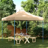 Prolenta Maison Exclusive - Partytent, inklapbaar, pop-up model, beige, 292x292x315 cm
