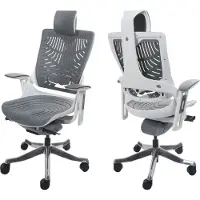 Mendler Bureaustoel MERRYFAIR Wau 2b, bureaustoel draaistoel, harde kuip, ergonomisch ~ grijs