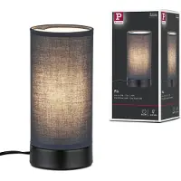 Paulmann LED-tafellamp Pia E14 max. 25W Zwart mat