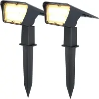 HOFTRONIC™ 2x Odessa LED Solar Tuinspot 3000K warm wit IP65 waterdicht