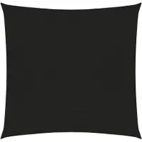 The Living Store Schaduwdoek Vierkant - 4.5 x 4.5 m - HDPE - Zwart