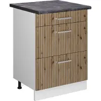 Vicco R-Line Keukenonderkast – 60 cm met laden, WB Antraciet Artisanaal eiken
