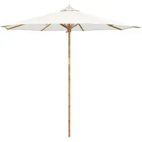 Syfax Tuinparasol Crème Wit Ø 270 x 260 cm Bamboe