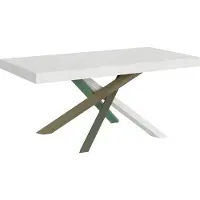 Itamoby Uittrekbare tafel 90x180/440 cm, Volantis, wit, esdoorn, frame van kwaliteit 4/A