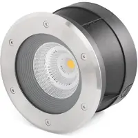 Faro Suria-24 - ronde grondspot voor buiten - Ø 220 mm, Ø 209 mm inbouwmaat - 24W LED incl. - IP67 - satijn inox - 24 graden