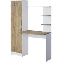Vicco Bureau Tessa Eik wit/goud 122.9 x 52 cm, Model 54625