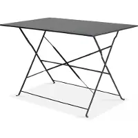 Oviala - Opvouwbare grijze stalen tuintafel - Rome