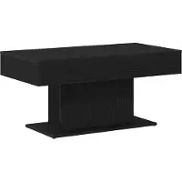 vidaXL Salontafel Zwart Eiken 96 x 50 x 45 cm Bewerkt hout