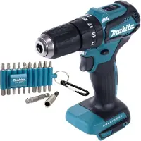 Makita DHP 483 Z accu-klopboormachine 18 V 40 Nm borstelloos + 22-delige bitset - zonder accu, zonder oplader