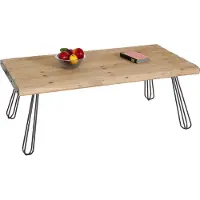 Mendler Salontafel -L73, tafel woonkamer, industrieel massief hout MVG-gecertificeerd 120x60cm, naturel