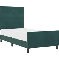 vidaXL Boxspringbed met hoofdeinde Donkergroen 100 x 200 cm Fluweel