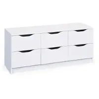 Ebuy24 Wung kommode 6 lades wit.