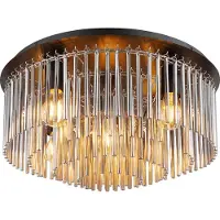 Globo Zwarte plafondlamp Gorley met glas Ø 50cm