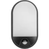 Adviti NEFRYT Buitenlamp met Bewegingssensor – Tuinverlichting 4000K – Buitenverlichting met IP54 - Muurlamp 800lm – Wandlamp buiten IK08 - Zwart