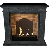 Xaralyn Bio-ethanol haard - Kreta-Mini BME-SBP - zwart gepolijst natuursteen - 3 KW verwarming - haardombouw inclusief inbouwhaard - schouw
