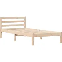 Syfax Bedframe Bruin 225,5 x 105,5 x 69,5 cm Massief Vurenhout