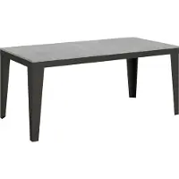 Itamoby Uittrekbare tafel, 90 x 180/284 cm, frame: Flame Evolution, kleur: cementgrijs