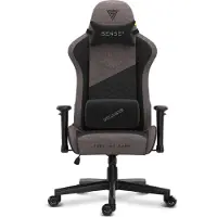 Sense7 Spellcaster Senshi - Gamestoel Stof - Ergonomisch - Belastbaar tot 150kg - 2D Armsteunen & Kussens - Zwart/Grijs