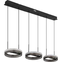 Globo Design hanglamp Della zwart 3-lichts