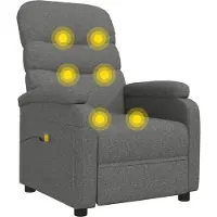 Syfax Massagestoel stof donkergrijs