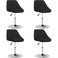 Syfax Eetkamerstoelen 4 st kunstleer zwart