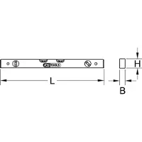 Ks Tools 204.5910 2045910 Waterpas voor elektriciens 1000 mm 0.5 mm