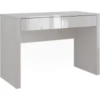 Vicco Annabelle Bureau – 110 x 50 cm met 2 laden Wit hoogglans/wit
