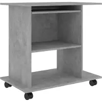Syfax Computerbureau 80x50x75 cm bewerkt hout betongrijs