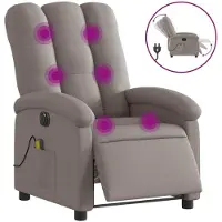 Sonstiges Massagestoel elektrisch verstelbaar stof taupe