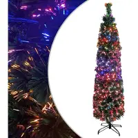 The Living Store : Kunstkerstboom, slank model met standaard, 180 cm, glasvezel
