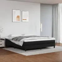 Syfax Pocketveringmatras medium queen 152x203x20 cm kunstleer zwart