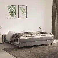 Syfax Pocketveringmatras medium queen 152x203x20 cm fluweel lichtgrijs