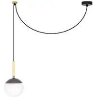 Faro 28376, Grijs, Glas, Metaal, Hout, IP20, Beschermingsklasse II, 1 lamp(en), E27