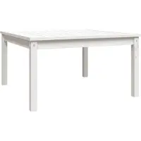Syfax Tuintafel 82,5x82,5x45 cm massief grenenhout wit