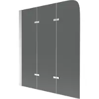 Mexen Felix badwand 3-delig 120 x 140 , grafiet, chroom - 890-120-003-01-40