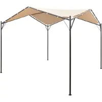 Prolenta Maison Exclusive - Paviljoen partytent, overkapping, 4x4 meter, staal, beige