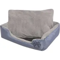 Syfax Hondenbed met gewatteerd kussen maat S grijs