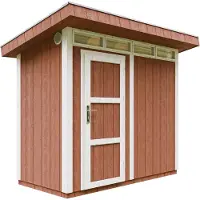 Timbela M901-REDWOOD RED - LP SmartSide Tuinhuis op houtbasis - 3 m² - L161xL293xH239 cm - met vloer en verf