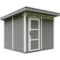 Timbela M903-CAVERN STEEL - LP SmartSide Tuinhuis op houtbasis - 6 m² - 294x279xH237 cm - met vloer en verf