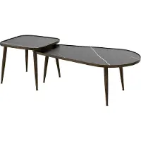 Vicco Manitoba Salontafel set – 105 x 64.5 cm 2 delen Zwart