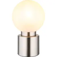 Globo Lighting tafellamp, metaal, mat nikkel, 1x E14