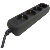 VB Extend Stekkerdoos | TCD 4V + RA 5 meter 3x1.5mm² zwart 4-voudig - 5 meter