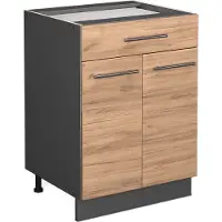 Vicco Fame-Line Keukenonderkast – 60 cm met lade, zonder werkblad Krachtige eik goud