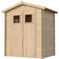 Timbela M367+M367G - Houten tuinhuis - 1,98 m² - 136x196xH224 cm - met vloer