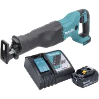 Makita Sabelzaag, DJR 186 RM1 Seghetto diritto a batteria 18V + 1x Batteria BL 1840 4,0 Ah + Caricabatterie