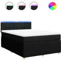 Syfax Boxspring met matras stof zwart 160x200 cm