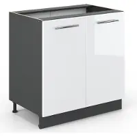 Vicco Fame-Line Wastafelkast – 80 cm met legplank, zonder werkblad Wit Hoogglans
